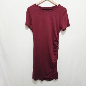 SHEIN Wine Red Dress with Tie Detail